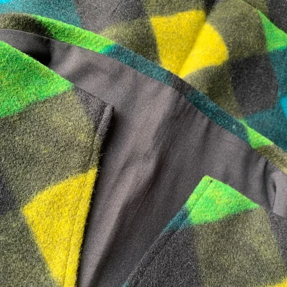 Vintage colourful plaid bodycon pencil keen length skirt - Picture 4 of 5